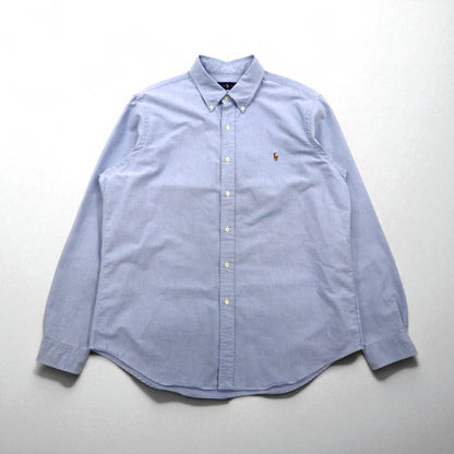 RALPH LAUREN オックスフォード ボタンダウンシャツ XL ブルー コットン スモールポニー刺繍