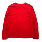 TOMMY JEANS 90s Long Sleeve T-Shirt, Red, Cotton, Made in Mexico