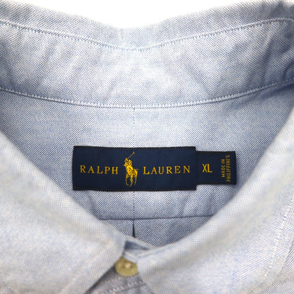 RALPH LAUREN オックスフォード ボタンダウンシャツ XL ブルー コットン スモールポニー刺繍