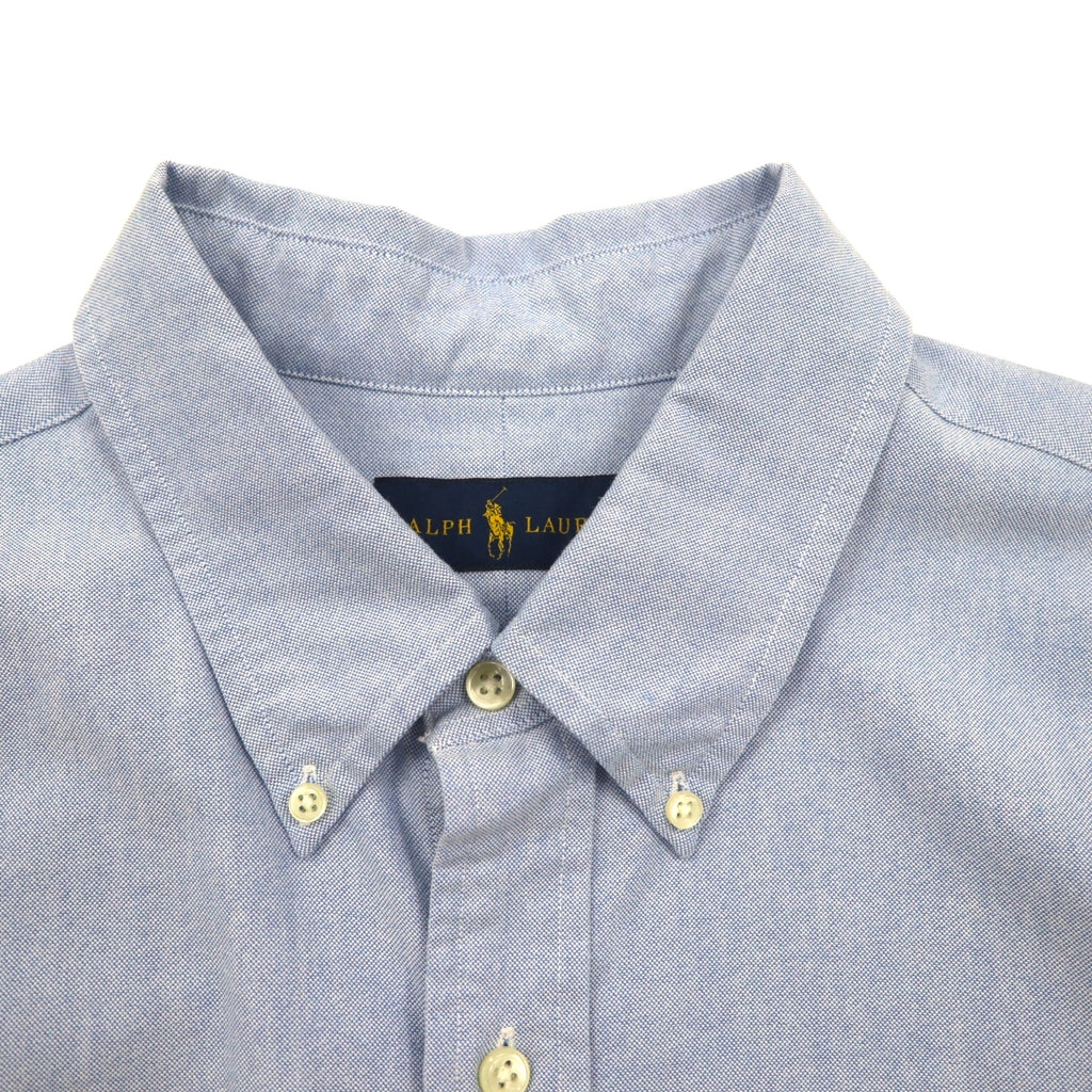 RALPH LAUREN Oxford Button-Down Shirt, XL, Blue Cotton, Small Pony Embroidery