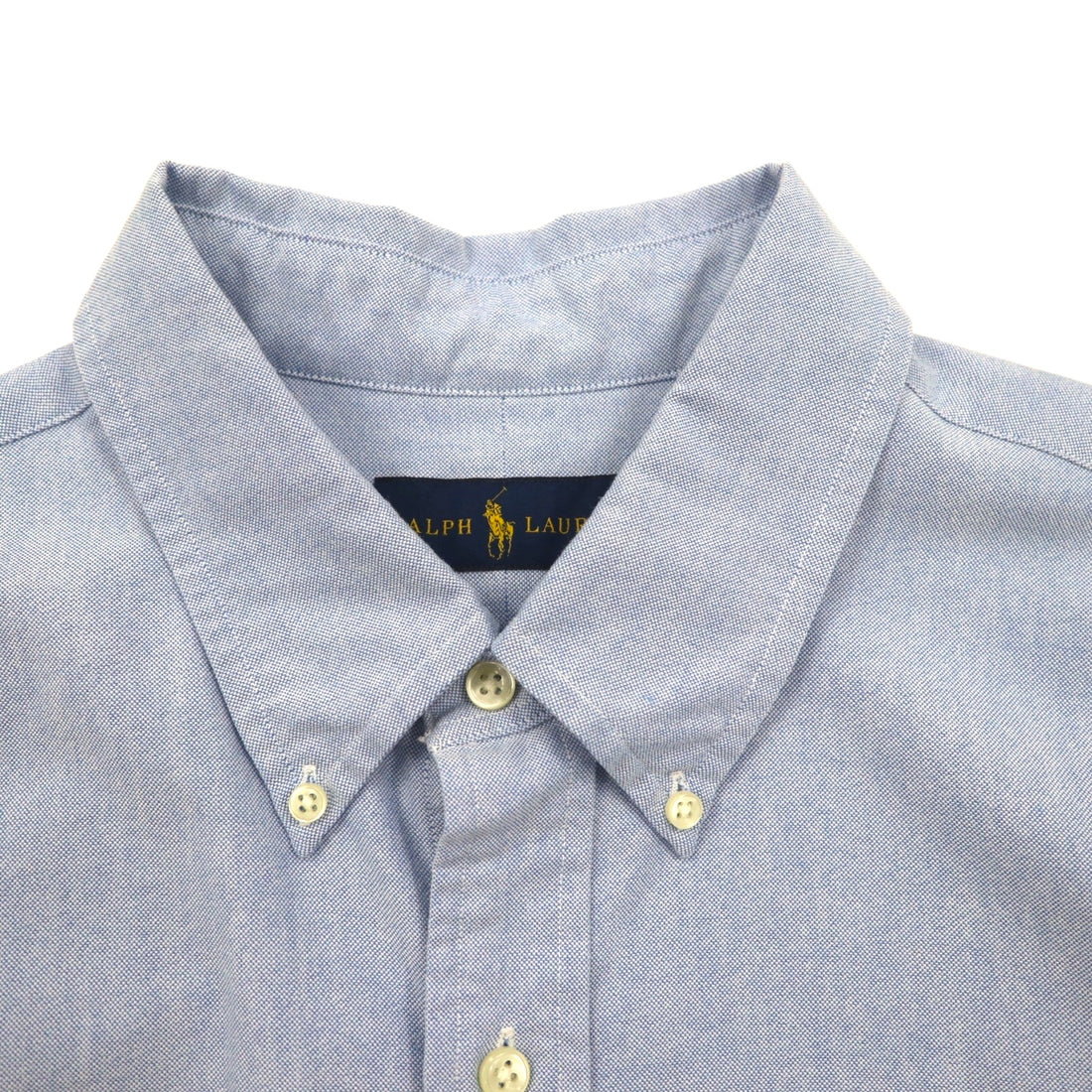 RALPH LAUREN Oxford Button-Down Shirt, XL, Blue Cotton, Small Pony Embroidery