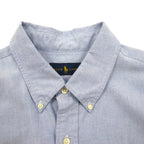 RALPH LAUREN Oxford Button-Down Shirt, XL, Blue Cotton, Small Pony Embroidery