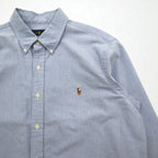 RALPH LAUREN Oxford Button-Down Shirt, XL, Blue Cotton, Small Pony Embroidery