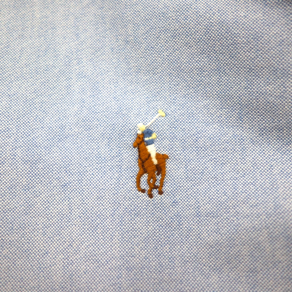 RALPH LAUREN Oxford Button-Down Shirt, XL, Blue Cotton, Small Pony Embroidery