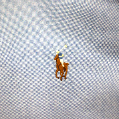 RALPH LAUREN オックスフォード ボタンダウンシャツ XL ブルー コットン スモールポニー刺繍