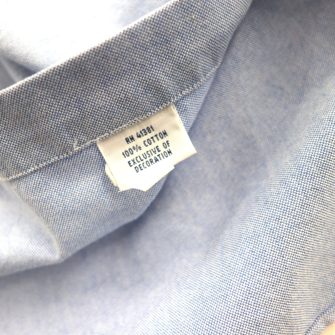 RALPH LAUREN Oxford Button-Down Shirt, XL, Blue Cotton, Small Pony Embroidery