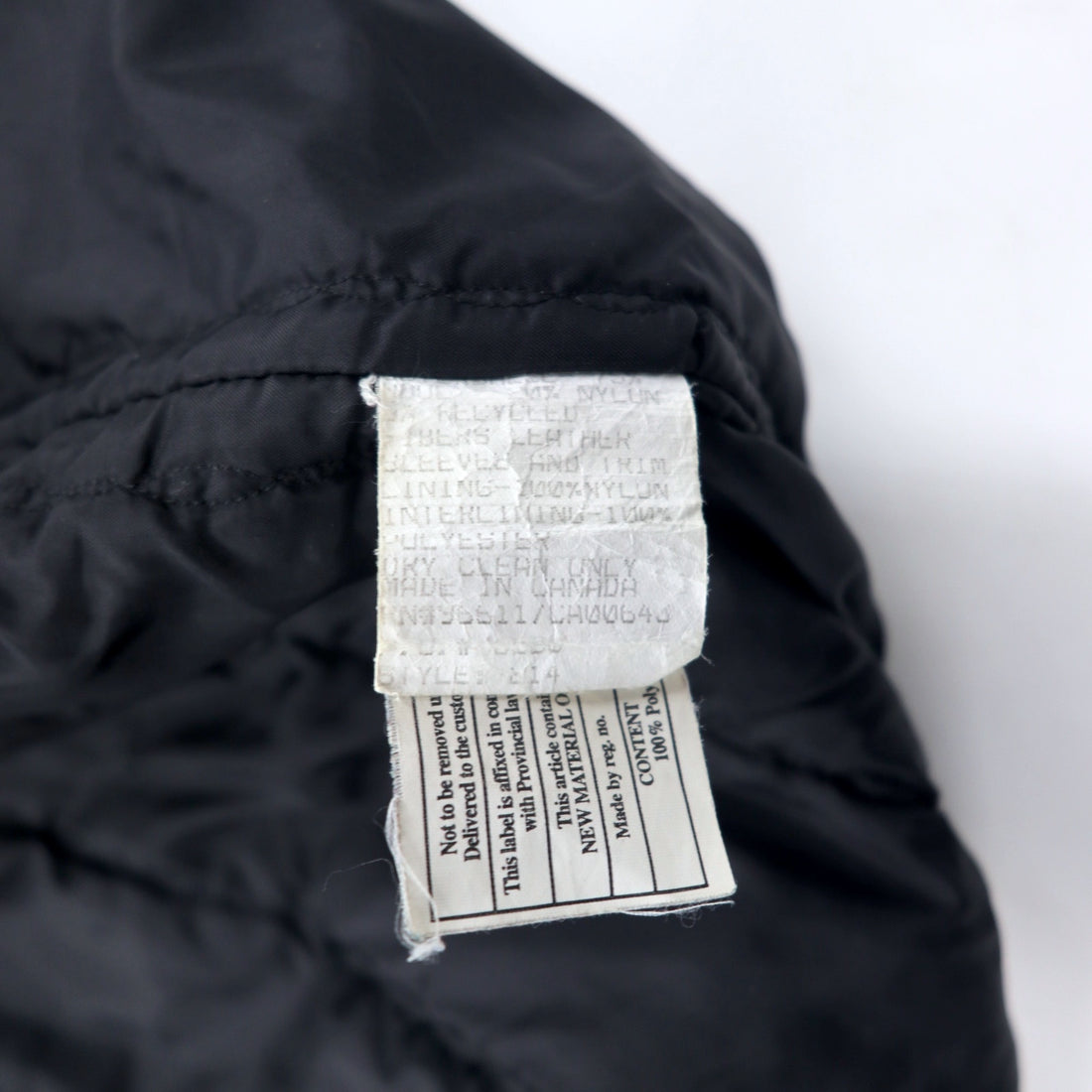 Made in Canada 90s CANADA SPORTSWEAR Leather Sleeve Stadium Jacket XL Navy Leather Wool CANADIAN THUNDERBIRDS Embroidery