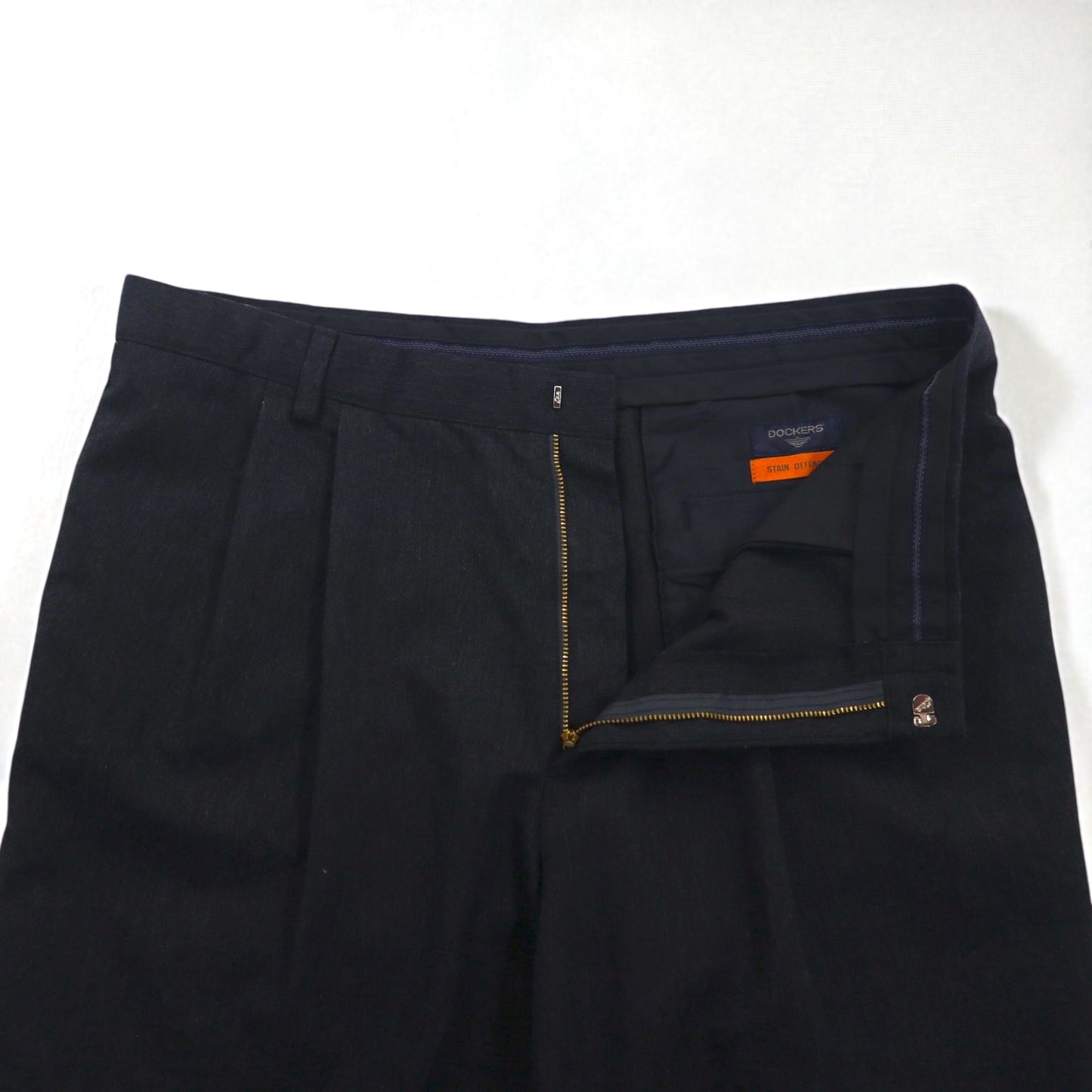 DOCKERS ( Levi's ) 00年代 STAIN DEFFENDER 2タック ワイド スラックスパンツ L グレー
