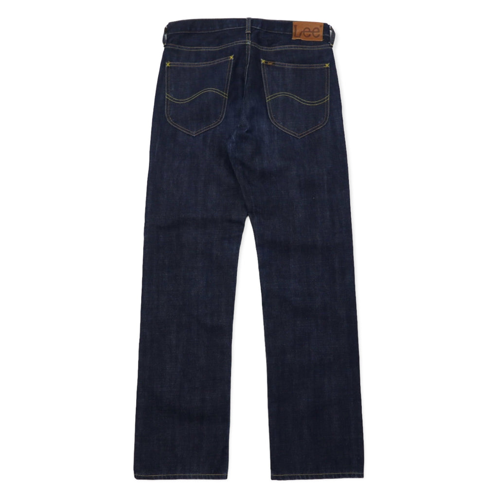 Lee Rigid Denim Pants Size 31 Blue Button Fly Leather Patch BLAKE RUFFLED PAD L708ATBJ