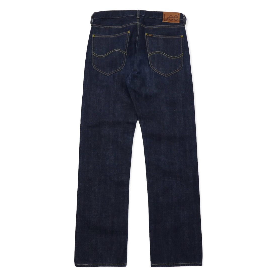 Lee Rigid Denim Pants Size 31 Blue Button Fly Leather Patch BLAKE RUFFLED PAD L708ATBJ