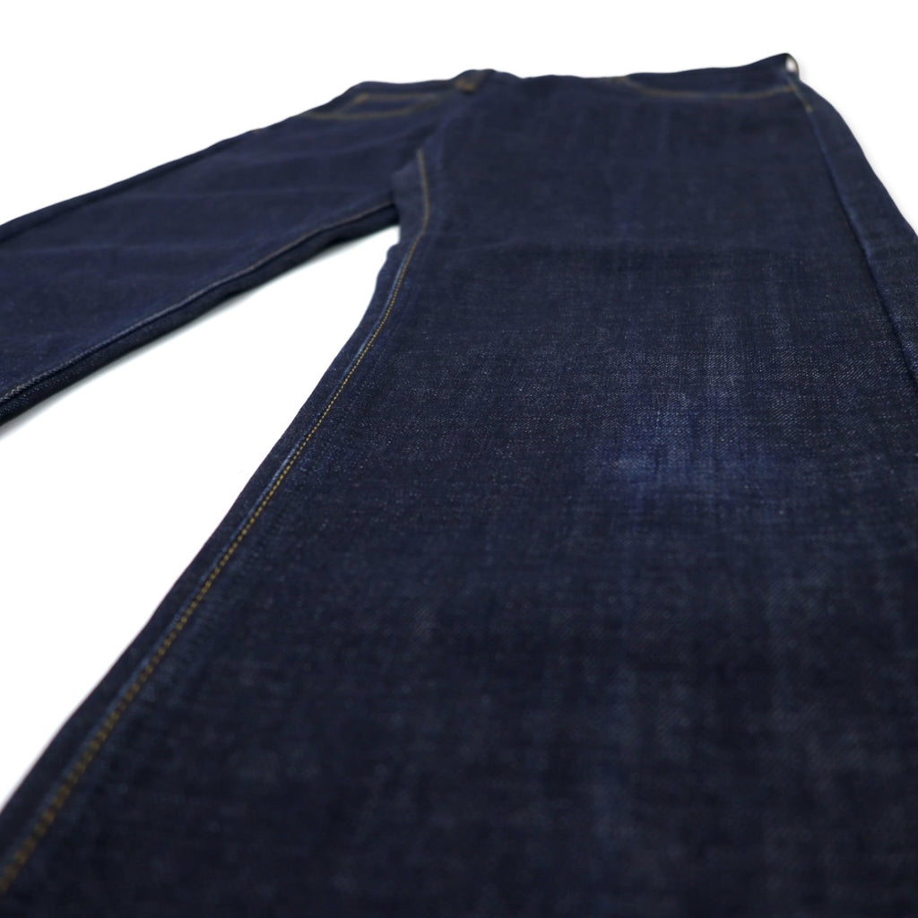 Lee Rigid Denim Pants Size 31 Blue Button Fly Leather Patch BLAKE RUFFLED PAD L708ATBJ