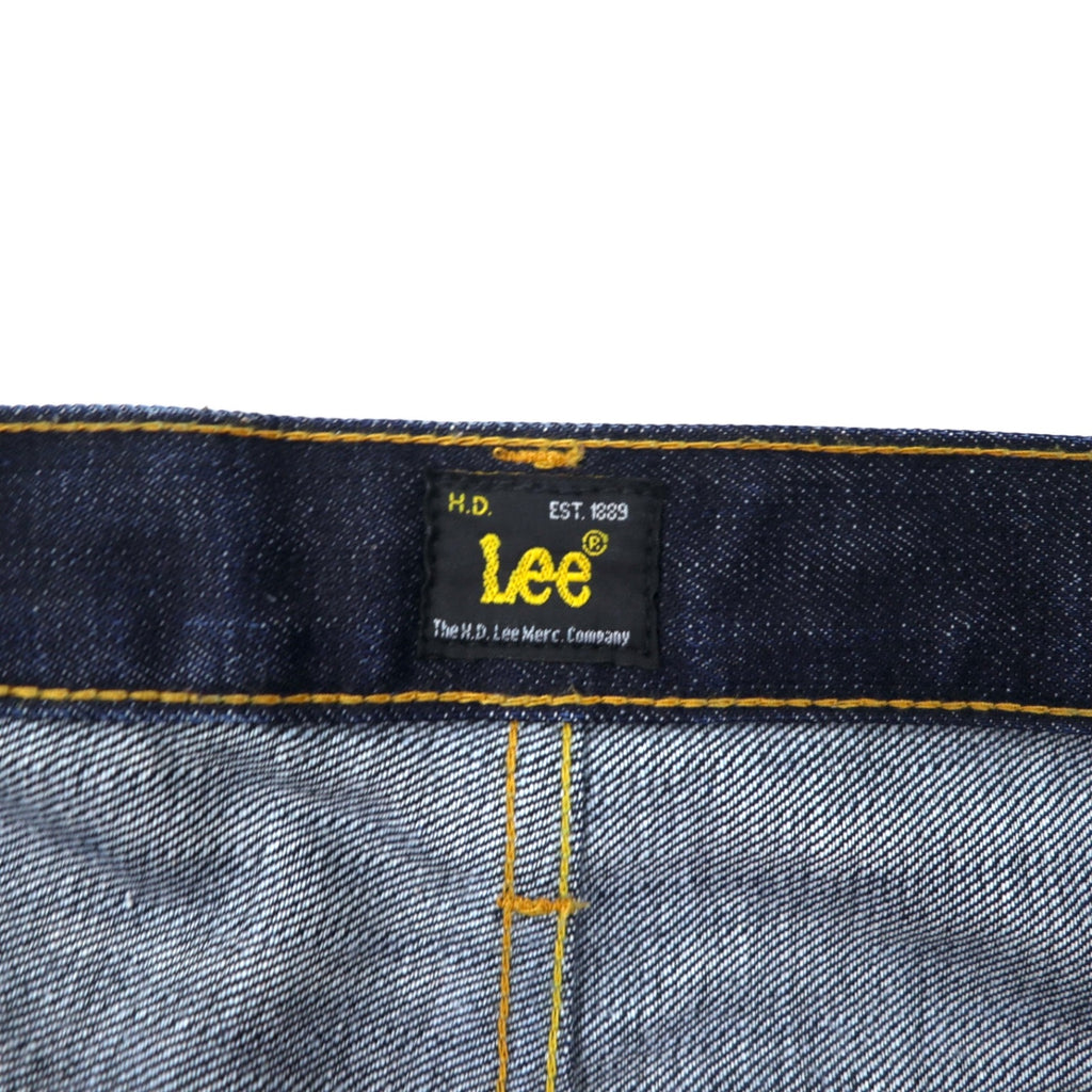 Lee Rigid Denim Pants Size 31 Blue Button Fly Leather Patch BLAKE RUFFLED PAD L708ATBJ
