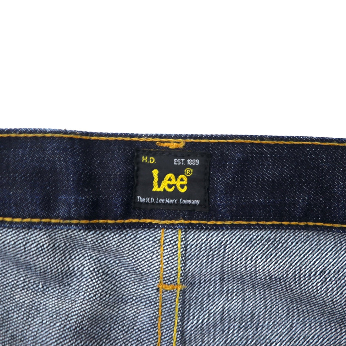 Lee Rigid Denim Pants Size 31 Blue Button Fly Leather Patch BLAKE RUFFLED PAD L708ATBJ