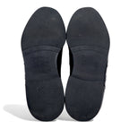 Burberry Wingtip Medallion Dress Shoes 24.5cm Black Leather 1402 Made in Japan