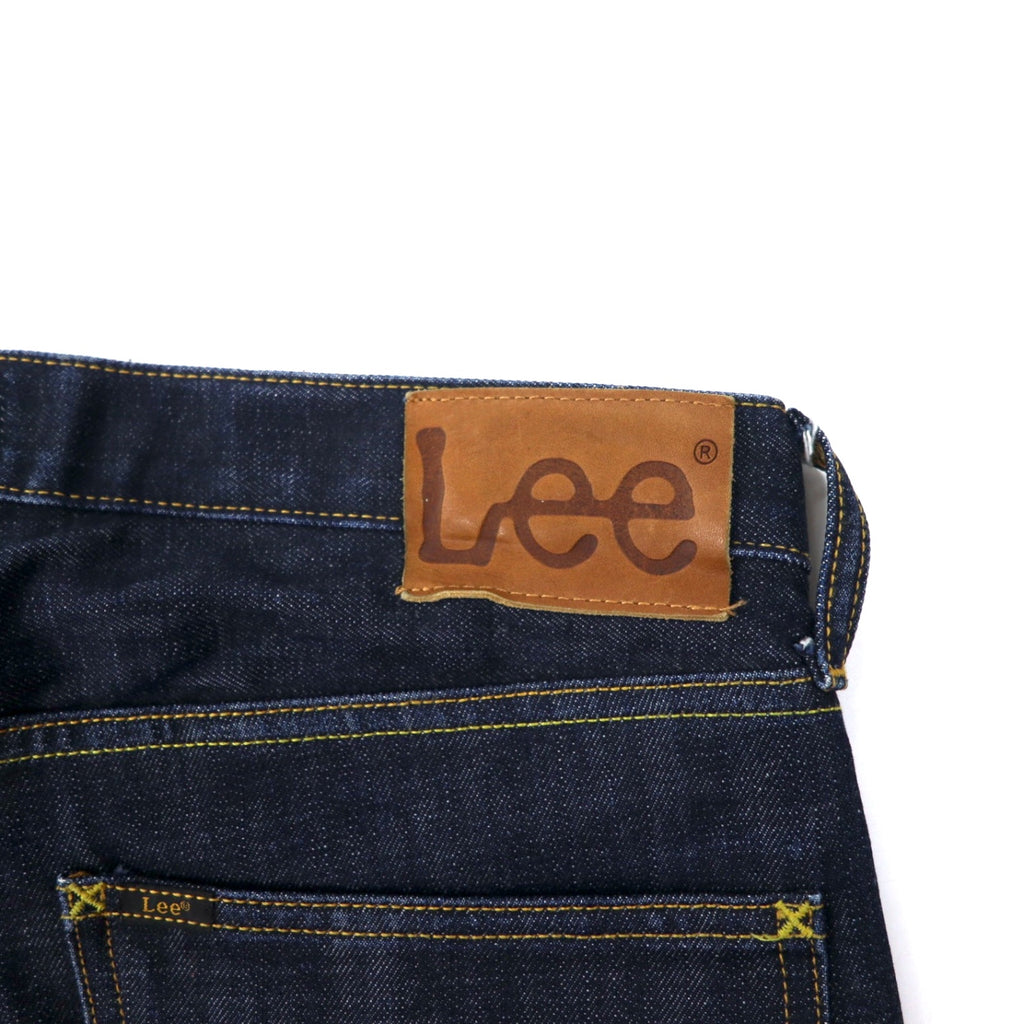 Lee Rigid Denim Pants Size 31 Blue Button Fly Leather Patch BLAKE RUFFLED PAD L708ATBJ