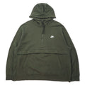 日本然リトテ-古着オンライン-NIKE ハーフジップ フーディー アノラックパーカー XXL カーキ コットン NSW Club Fleece Half-Zip Hoodie BV2699-380-NIKE Half-Zip Hoodie Anorak Hoodie XXL Khaki Cotton NSW Club Fleece Half-Zip Hoodie BV2699-380
