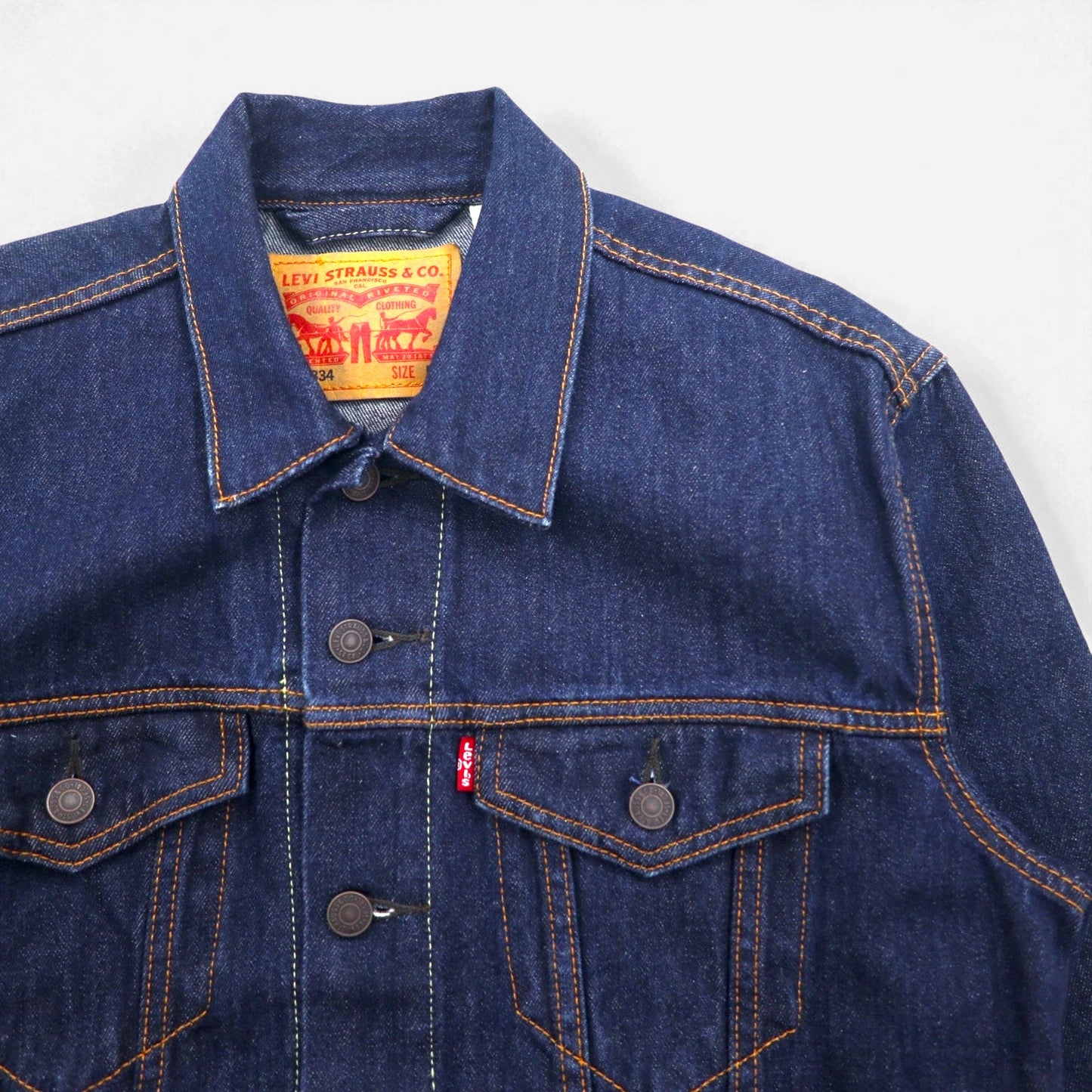 Levi's Denim Trucker Jacket, Type 3, Size M, Indigo and Blue, 72334-0134