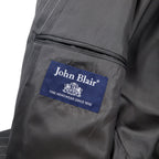 John Blair Double Breasted Tailored Jacket XL Grey Striped Polyester