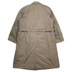 Christian Dior Old Balmacaan Coat Trench Coat L Khaki Iridescent Belted Hidden Front Removable Liner Made in Japan