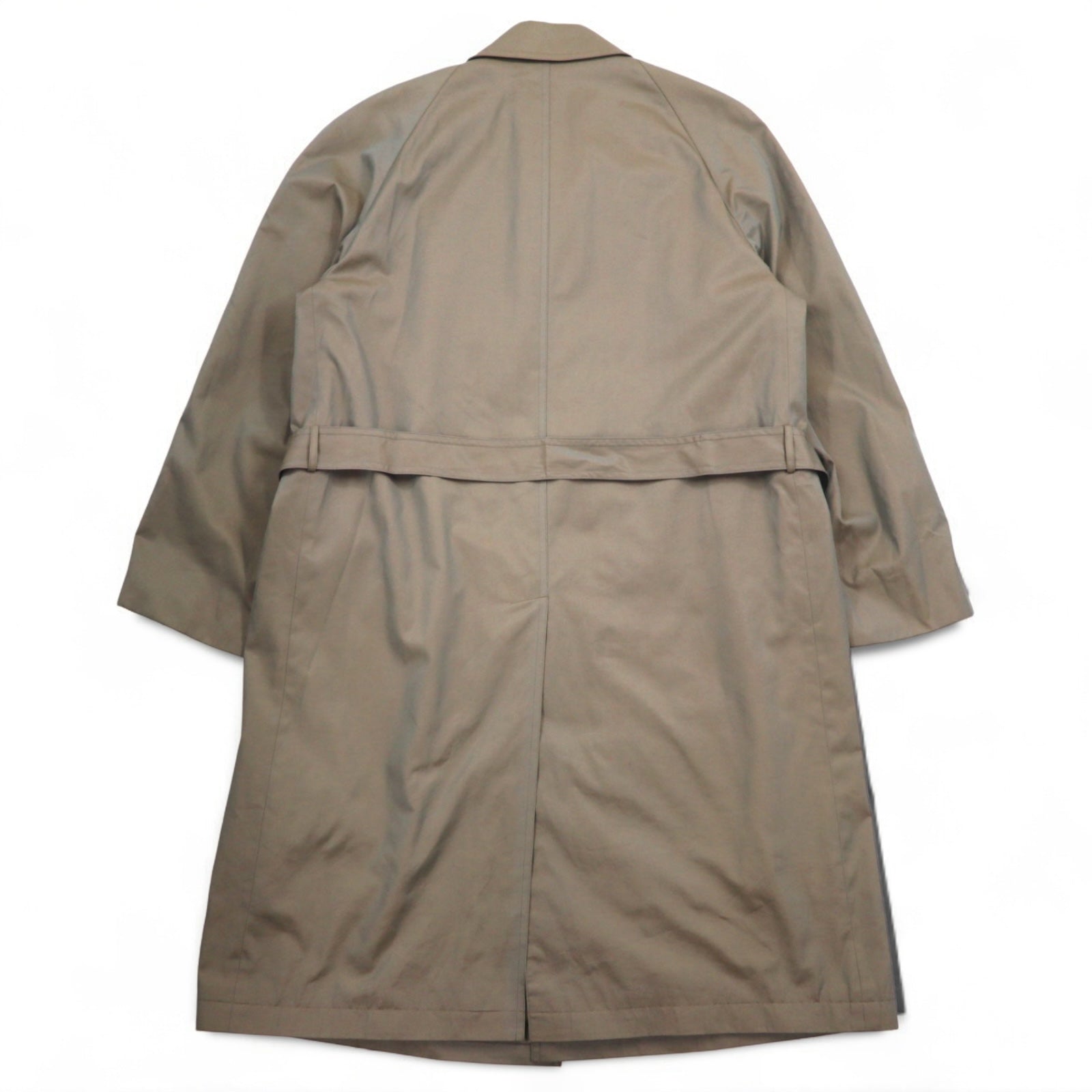 Christian Dior Old Balmacaan Coat Trench Coat L Khaki Iridescent Belted Hidden Front Removable Liner Made in Japan