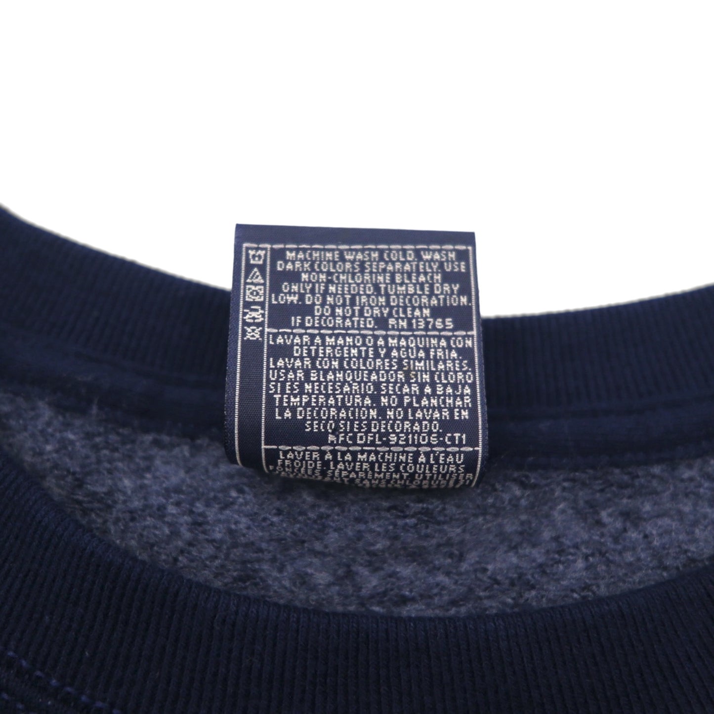 PLUMA OUTDOORS ブランク スウェットシャツ 2XL ネイビー 無地 コットン 裏起毛 メキシコ製