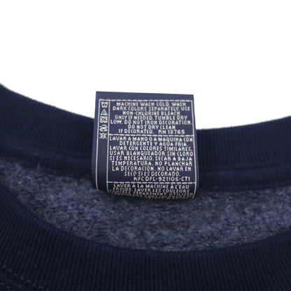 PLUMA OUTDOORS ブランク スウェットシャツ 2XL ネイビー 無地 コットン 裏起毛 メキシコ製