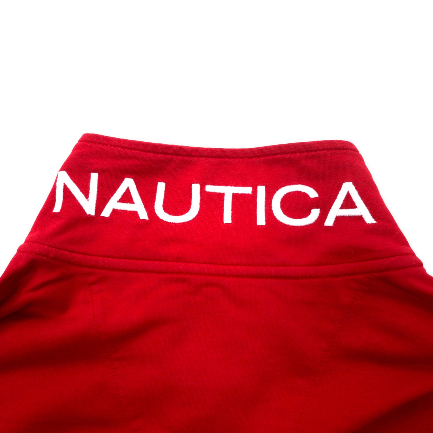 NAUTICA ハーフジップ スウェット XXL レッド コットン ワンポイントロゴ刺繍 ビッグサイズ