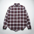 RALPH LAUREN flannel button-down shirt, size M, red check cotton with small pony embroidery