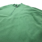 EMS Half Zip Fleece Jacket XL Green Polyester One Point Logo Embroidery Big Size