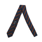 APC French Necktie Navy Regimental Stripe Polyester