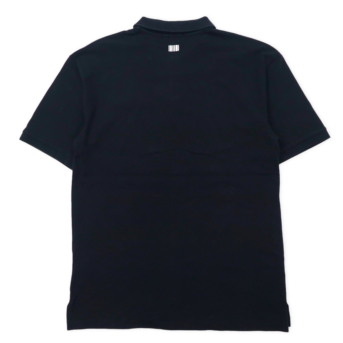 BURBERRY BLACK LABEL ポロシャツ 3 ブラック コットン ワンポイントロゴ刺繍 BMV38-436-09