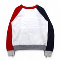 DENIME Raglan Sweatshirt M White Tricolor Fleece Lining DNM SPORTS Made in Japan
