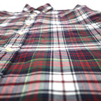 RALPH LAUREN flannel button-down shirt, size M, red check cotton with small pony embroidery