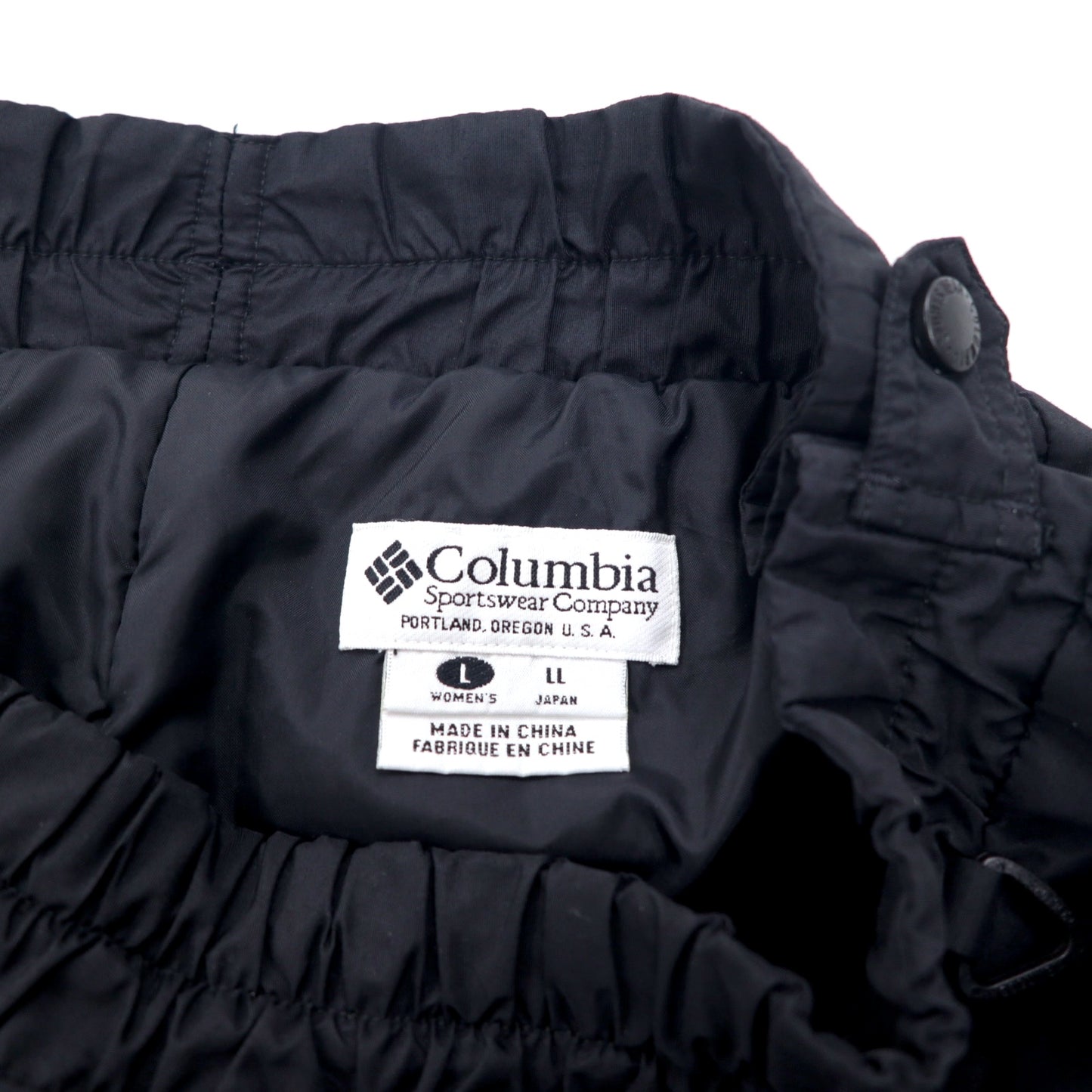 Columbia 90年代 インサレーション 中綿 ナイロンパンツ スノーパンツ LL ブラック ナイロン