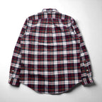 RALPH LAUREN flannel button-down shirt, size M, red check cotton with small pony embroidery
