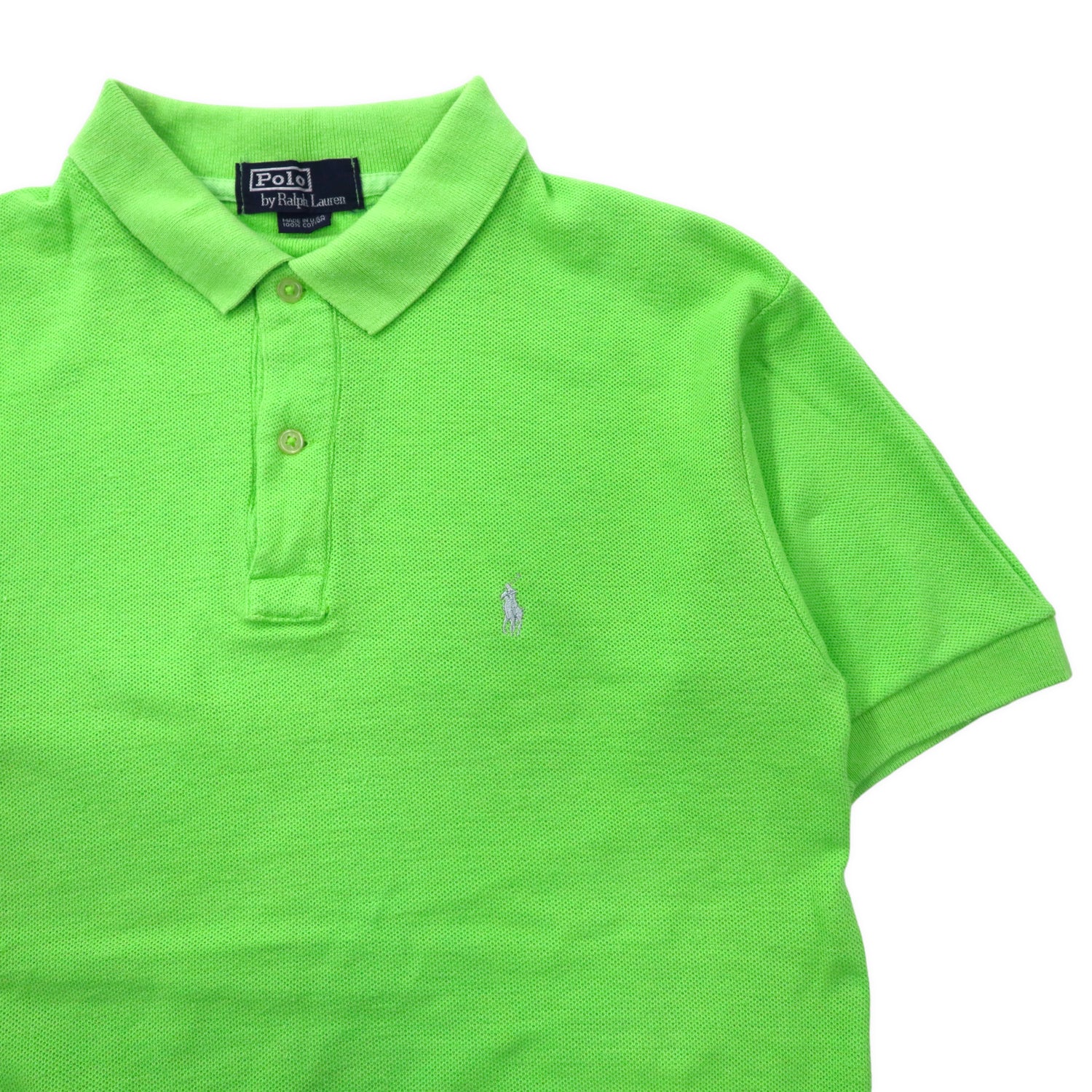 USA製 Polo by Ralph Lauren ポロシャツ L グリーン コットン スモール