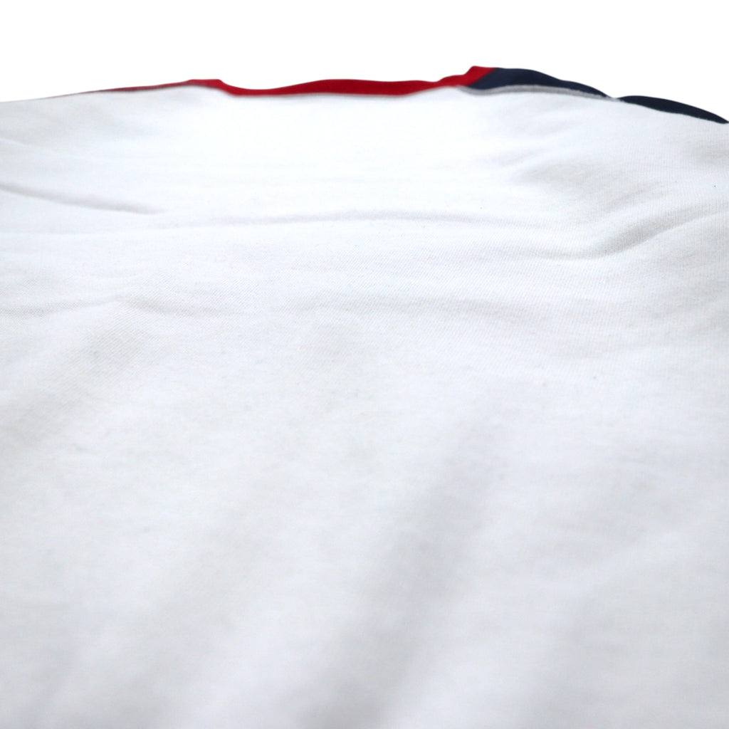 DENIME Raglan Sweatshirt M White Tricolor Fleece Lining DNM SPORTS Made in Japan