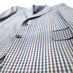 Burberrys Old 2B Tailored Jacket 98-88-175 AB6 Beige Navy Check Wool Silk Blend Made in Japan