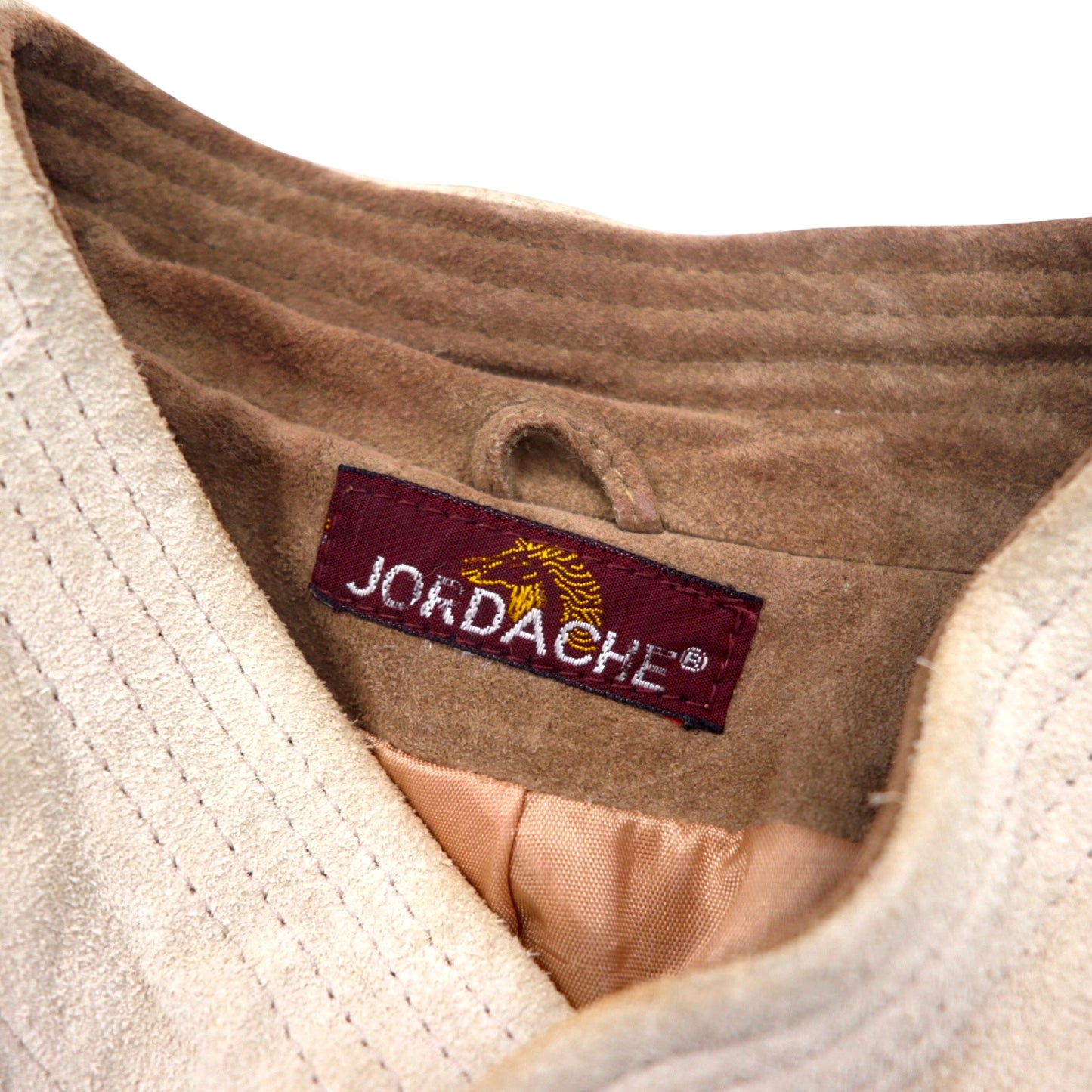 80年代 JORDACHE スエード レザージャケット ブルゾン M ベージュ レザー