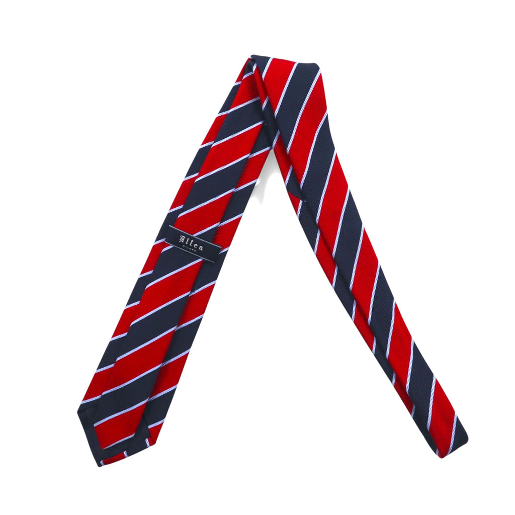 Altea Made in Italy Tie Red Navy Regimental Stripes UNITED ARROWS