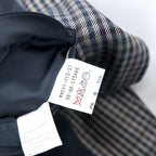 Burberrys Old 2B Tailored Jacket 98-88-175 AB6 Beige Navy Check Wool Silk Blend Made in Japan