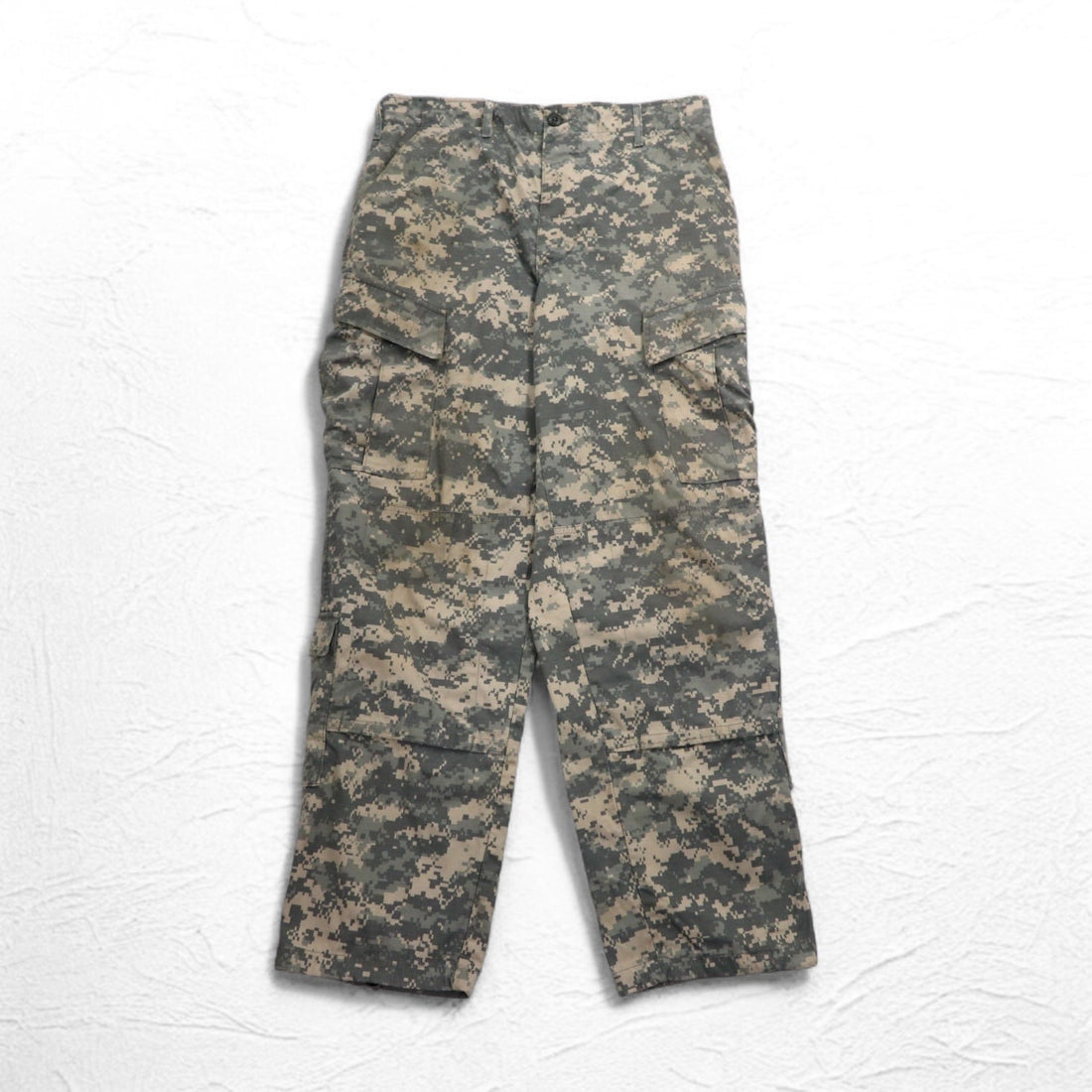 US ARMY WOOLRICH INC. 00s Military Digital Camo Cargo Pants M Khaki 8415-01-519-8429