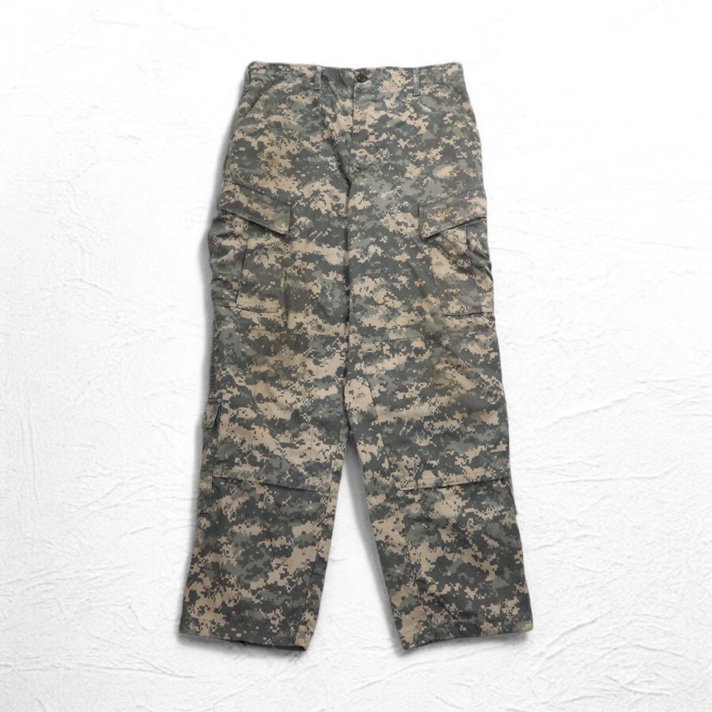 US ARMY WOOLRICH INC. 00s Military Digital Camo Cargo Pants M Khaki 8415-01-519-8429