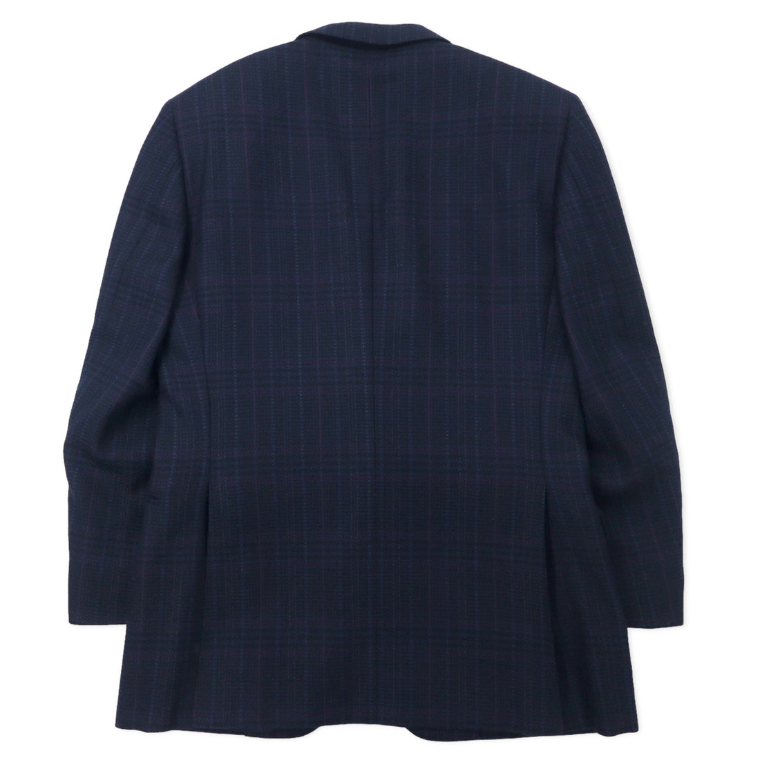 Burberrys Old 2B Tweed Tailored Jacket 94-82-175 AB6 Navy Check Wool Made in Japan