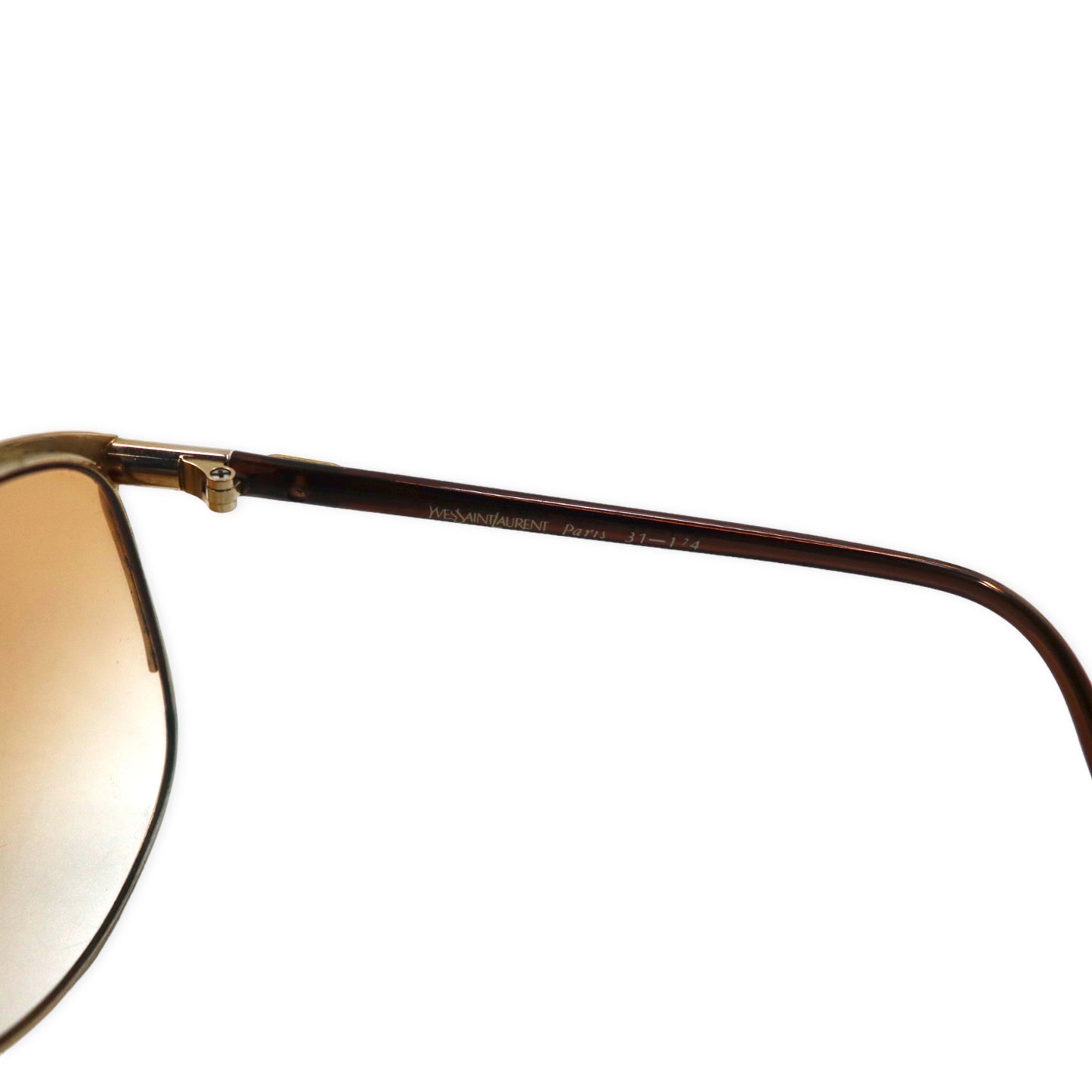 Yves Saint Laurent Sunglasses Tear Drop Metal Frame Gold YSL 31 