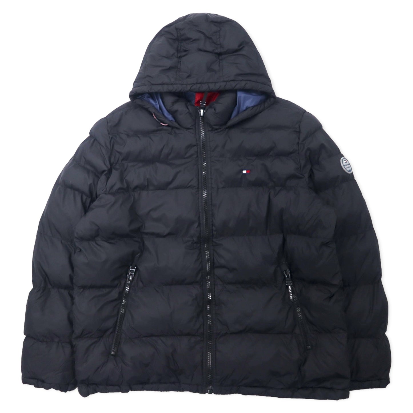 TOMMY HILFIGER ダウンジャケット 中綿 XXL ブラック ナイロン NYLON PERFORMANCE HOODY PUFFER JACKET 150AN508