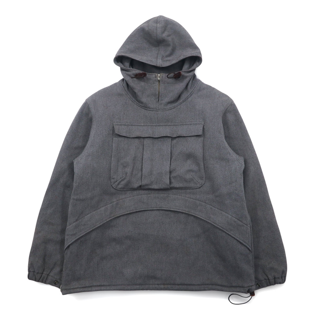 BROWN by 2-tacs 中綿 アノラック パーカー M グレー ハーフジップ Anorak B8-J003 日本製