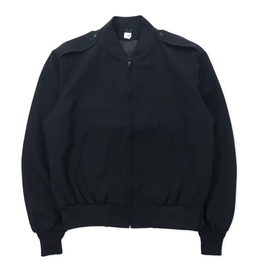 US NAVY WINDBREAKER JACKET オフィサー サービスジャケット 44R ブラック ポリエステル ウール ミリタリー SIDRAN INC