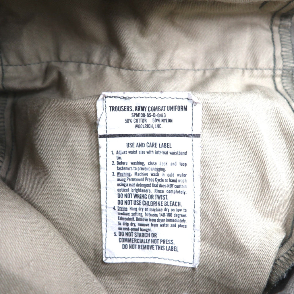 US ARMY WOOLRICH INC. 00s Military Digital Camo Cargo Pants M Khaki 8415-01-519-8429