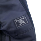 Burberrys Old 2B Tweed Tailored Jacket 94-82-175 AB6 Navy Check Wool Made in Japan